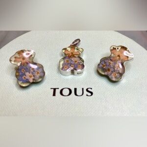 Pre owned silver Tous earrings and charm